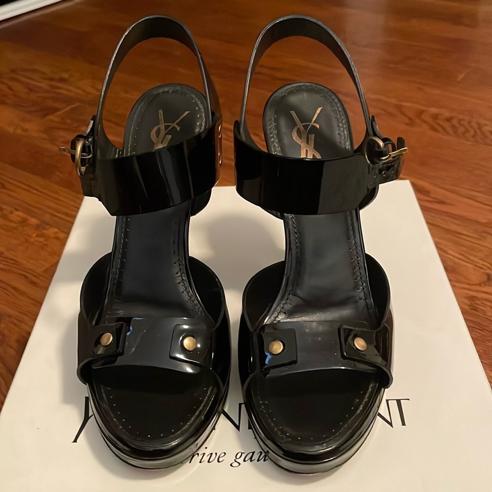 YSL Black Patent Leather Shoe